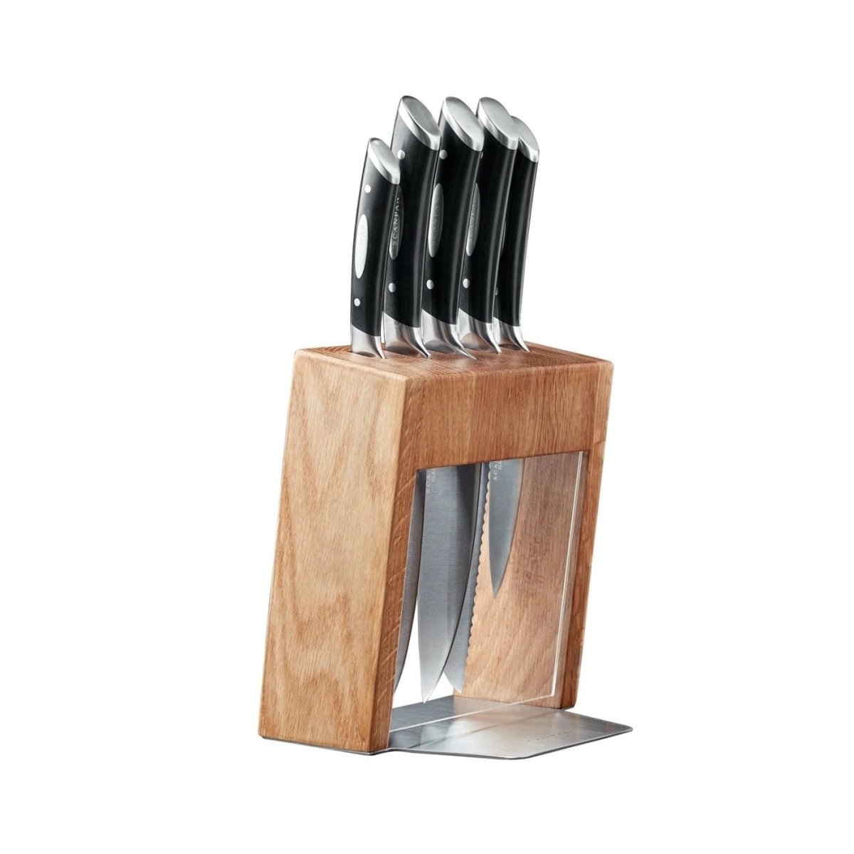 Scanpan 6 Piece Kalo Oak Knife Block Set | Minimax