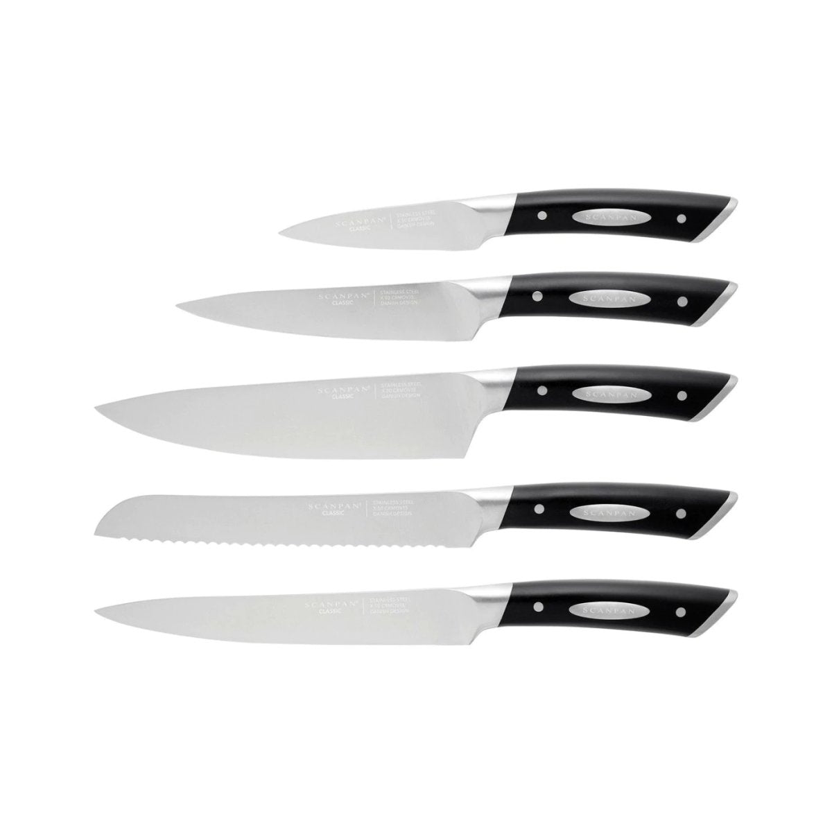 Scanpan 6 Piece Kalo Oak Knife Block Set | Minimax