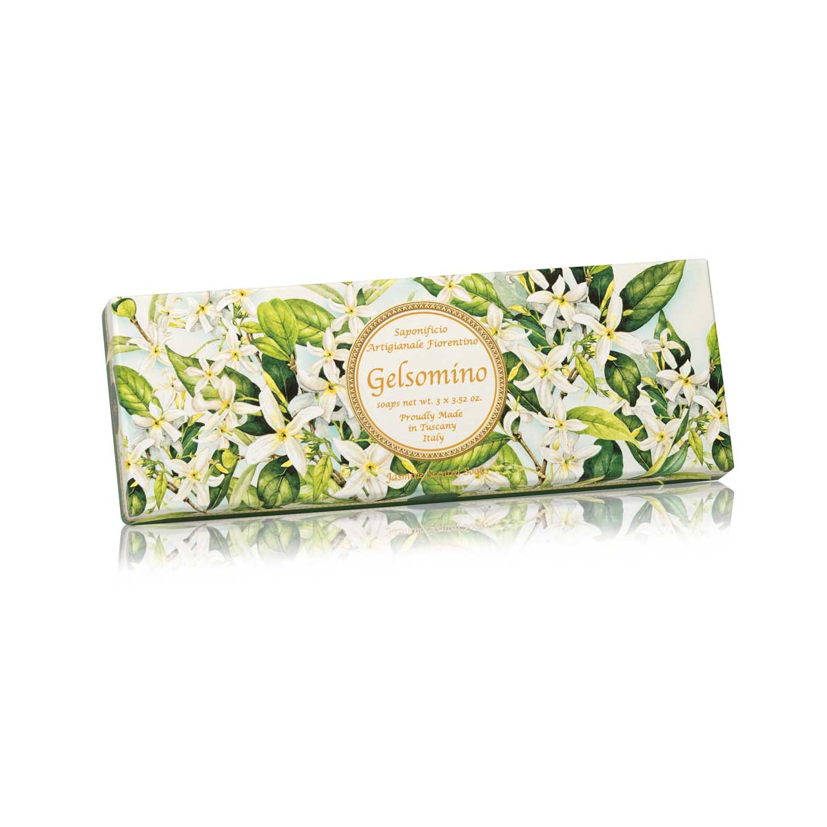 Saponificio Artigianale Fiorentino Jasmine Boxed Soap Round (Set of 3) | Minimax