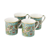 William Morris Co. Aqua Strawberry Thief Mugs 220ml (Set of 4) | Minimax