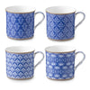 Set of 4 Moroccan Blue Mugs - Minimax