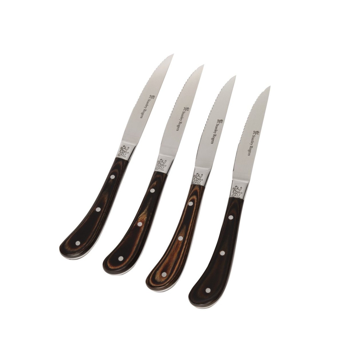 Set of 4 Pistol Grip Woodland Steak Knives - Minimax