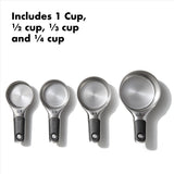 Set of 4 Stainless Steel Measuring Cups - Minimax