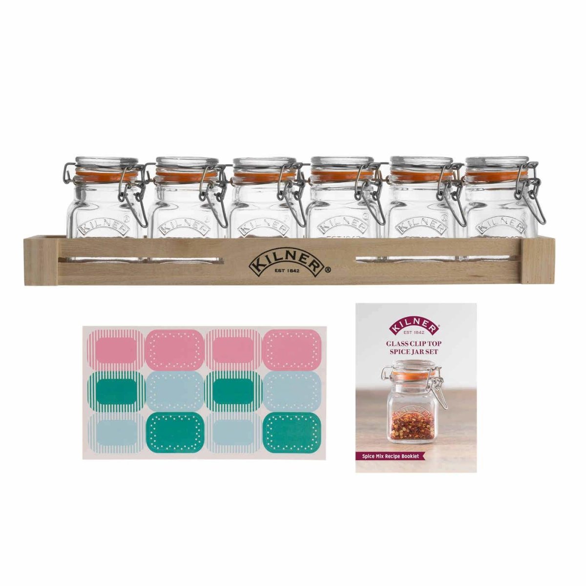 Set of 7 70ml Spice Jars | Kilner - Minimax