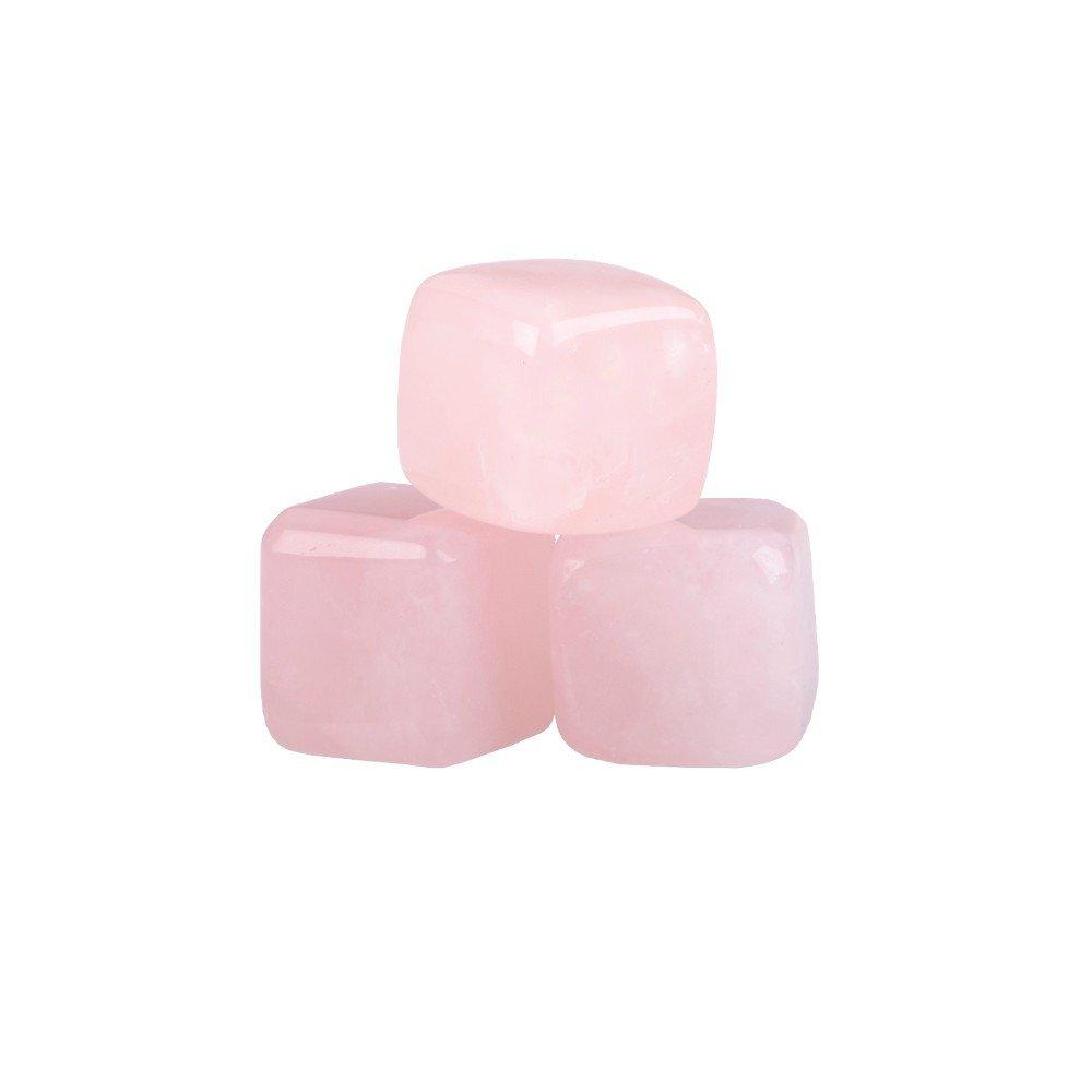 Set of Six Rose Quartz Gin Stones - Minimax