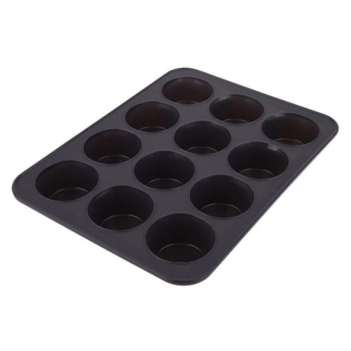Silicone 12 Cup Charcoal Muffin Pan - Minimax