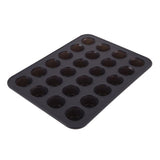 Silicone 24 Cup Charcoal Mini Muffin Pan - Minimax