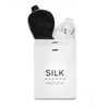 Silk Magnolia Travel Eye Mask Silk Black With White Piping | Minimax