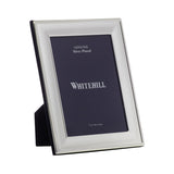 Whitehill Plate Frame Bead Velvet Back Silver 18cm x 13cm