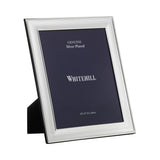 Whitehill Plate Frame Bead Velvet Back Silver 25cm x 20cm