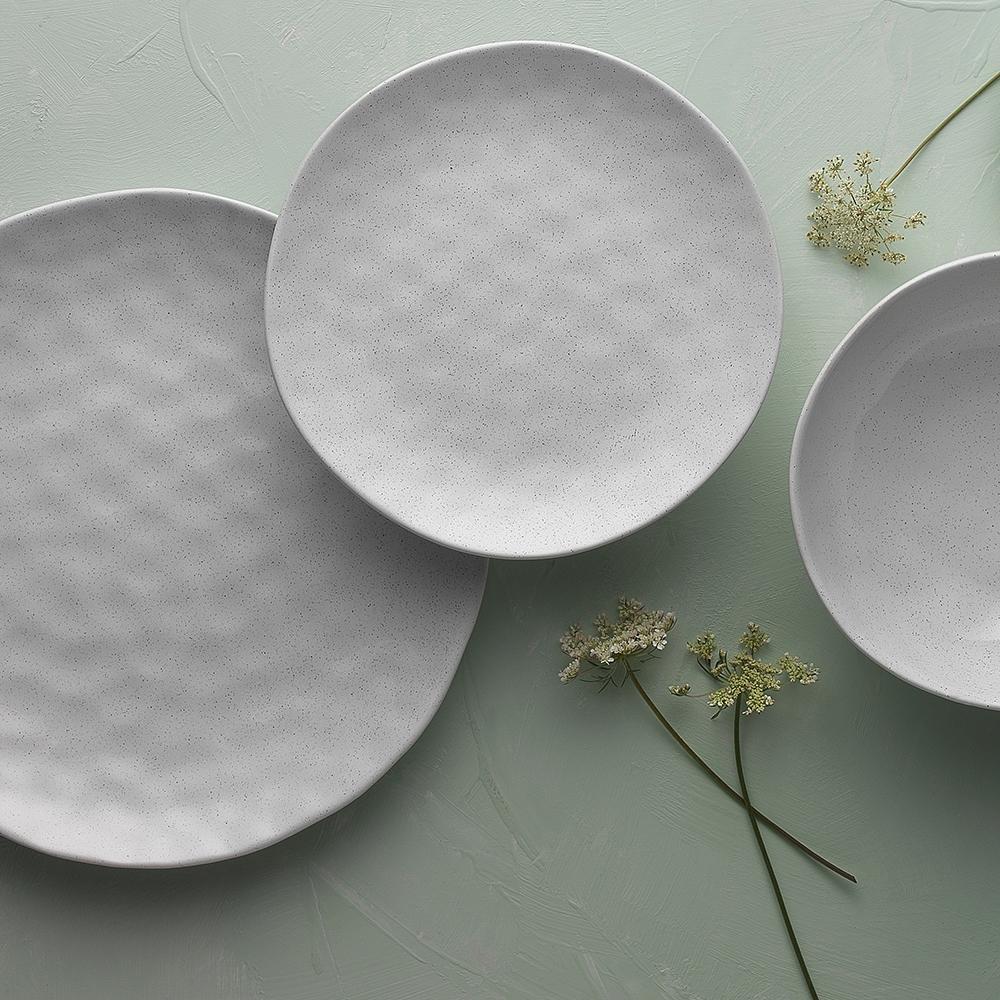 Ecology Speckle Dinner Set Milk 12 Piece Minimax