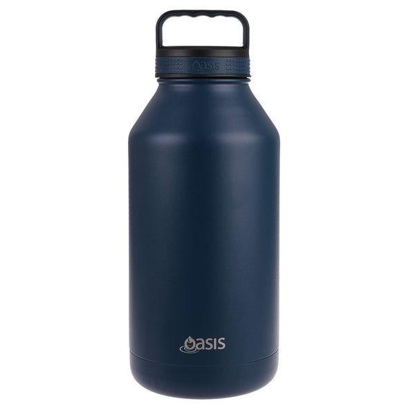 Stainless Steel Double Wall 1.9 Litre Navy Insulated Bottle - Minimax