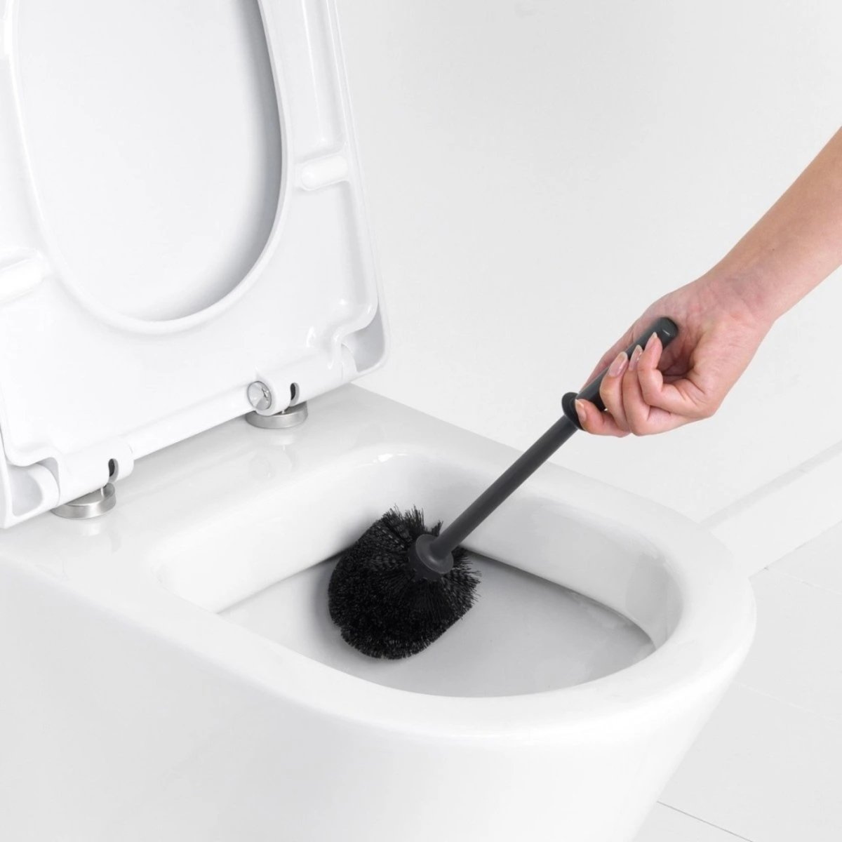 Toilet Brush and Holder Matt Black - Minimax