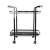 Trist Nickel Glass Bar Cart – Black - Minimax