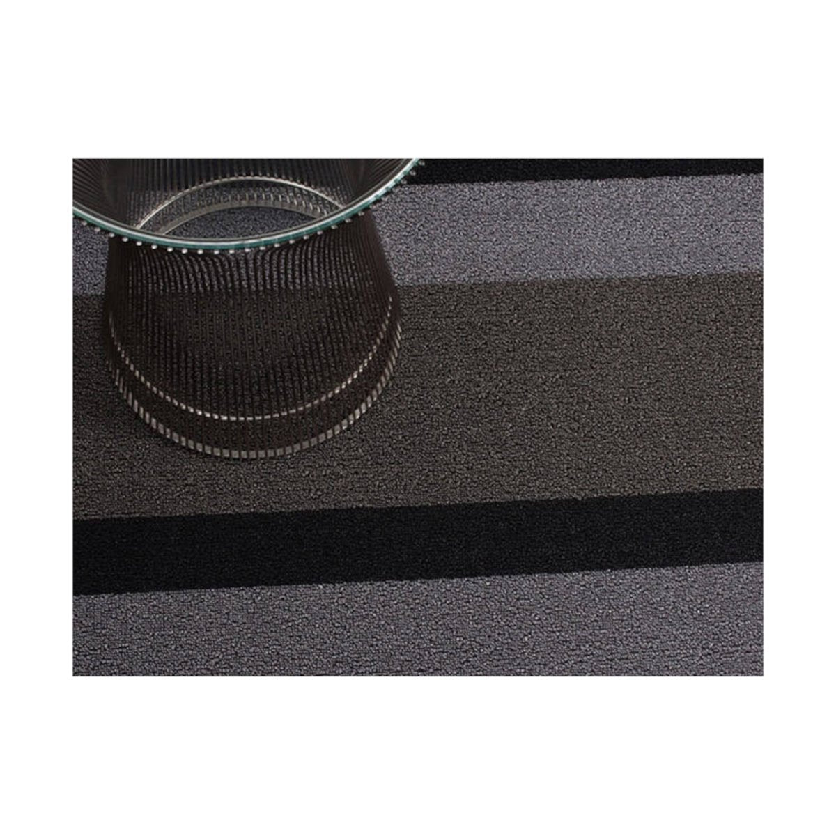 Utility Mat Bold Stripe Silver Black 61x91cm - Minimax