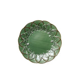 Bordallo Pinheiro Vine Charger Plate 32.5cm - Green charger plate with embossed vine and grape detailing