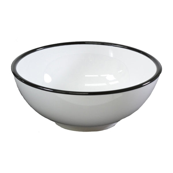Vintage Bowl White / Black Rim 15cm - Minimax