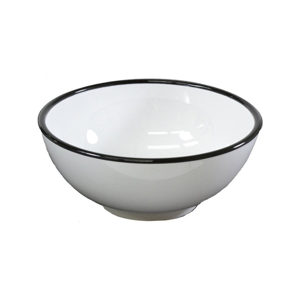 Vintage Bowl White / Black Rim 17.5cm - Minimax