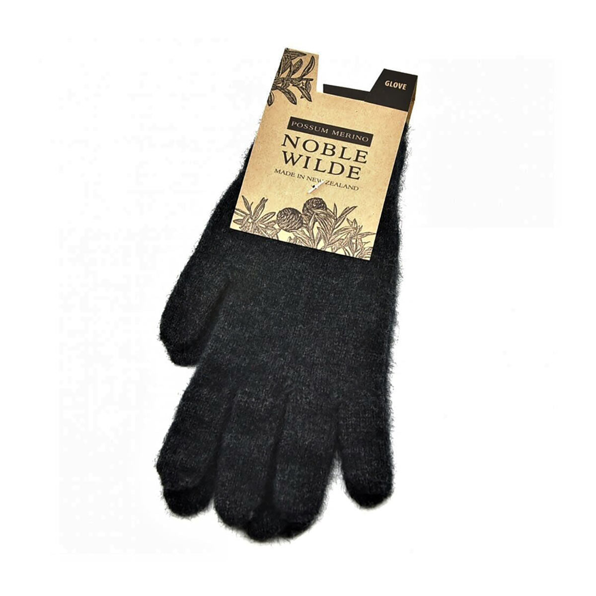Noble Wilde Gloves Possum Merino Charcoal Large | Minimax