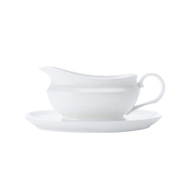 White Basics Gravy Boat & Saucer - Minimax