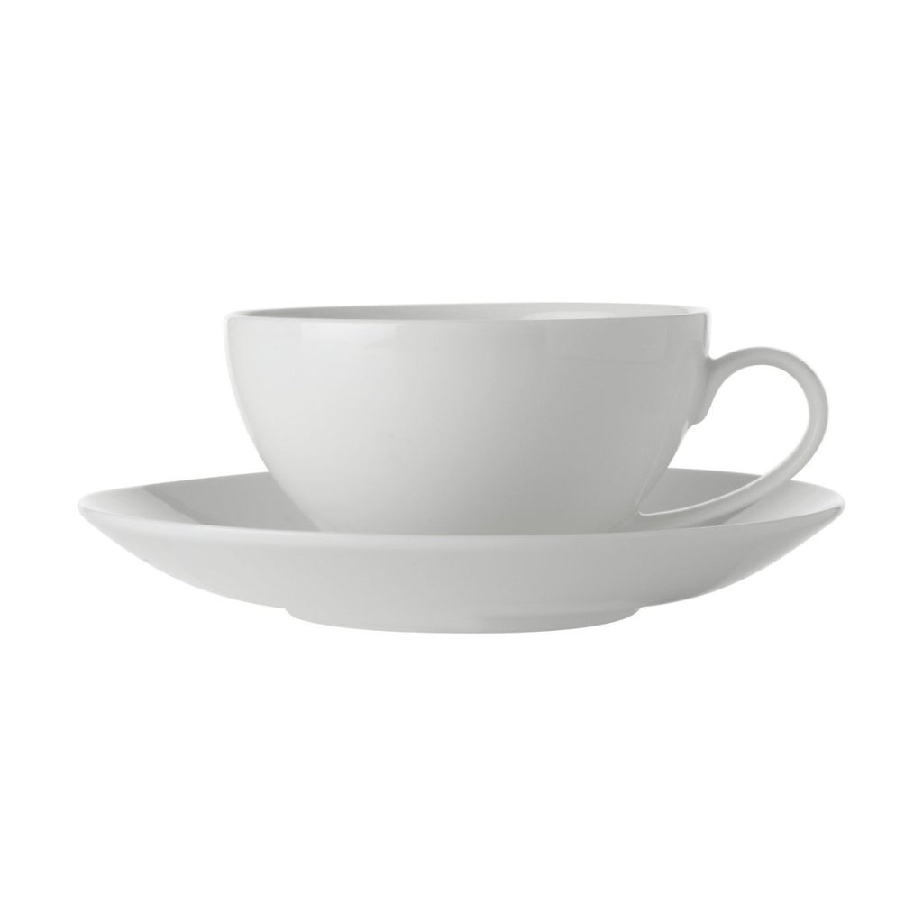 White Basics New Coupe Cup & Saucer 250ml - Minimax