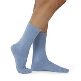 Womens Feathered Bamboo Blue Bed Socks - Minimax